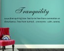 Tranquility Definition Quotes Wall Decal Tranquility Definition Quotes Wall Decal Definition Vinyl Art Stickers